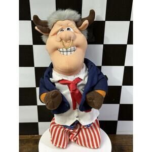 1997 INFAMOUS MEANIES BULL CLINTON 8" Plush